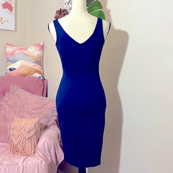 Amanda Uprichard Blue Bodycon Midi Dress XS - Picture 2 of 9